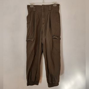Stradivarious army green cargo jogger pants size L